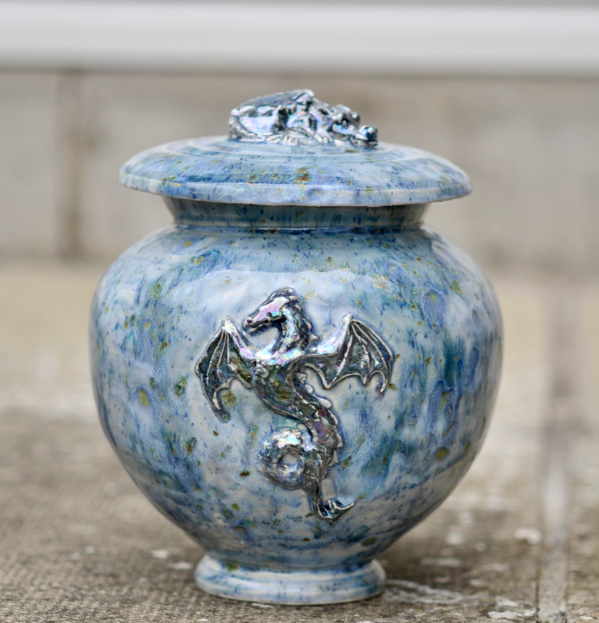 Cremation Urn with Dragons