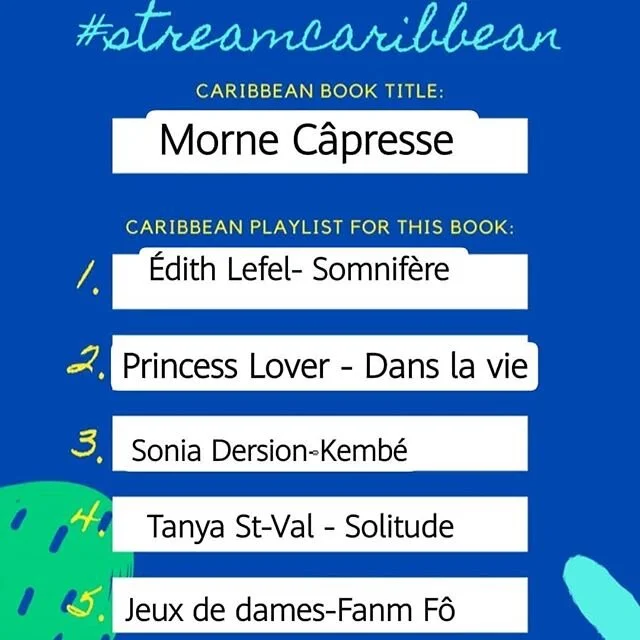 Pour le dernier #readcaribbean challenge, j'ai propos&eacute; ma bande-originale #streamcaribbean pour &quot;Morne C&acirc;presse&quot; de Gis&egrave;le Pineau. Ma review du roman est disponible sur karukerament.com. J'ai choisi des titres zouk alert