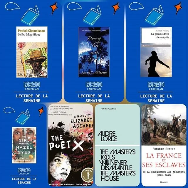 C'est l'heure du bilan du mois #readcaribbean. C'est pass&eacute; tellement vite ! Cela a vraiment &eacute;t&eacute; un honneur d'&ecirc;tre une des ambassadeur.drices. Aujourd'hui je vous montre mes lectures carib&eacute;ennes de juin.
Semaine 1: Ma