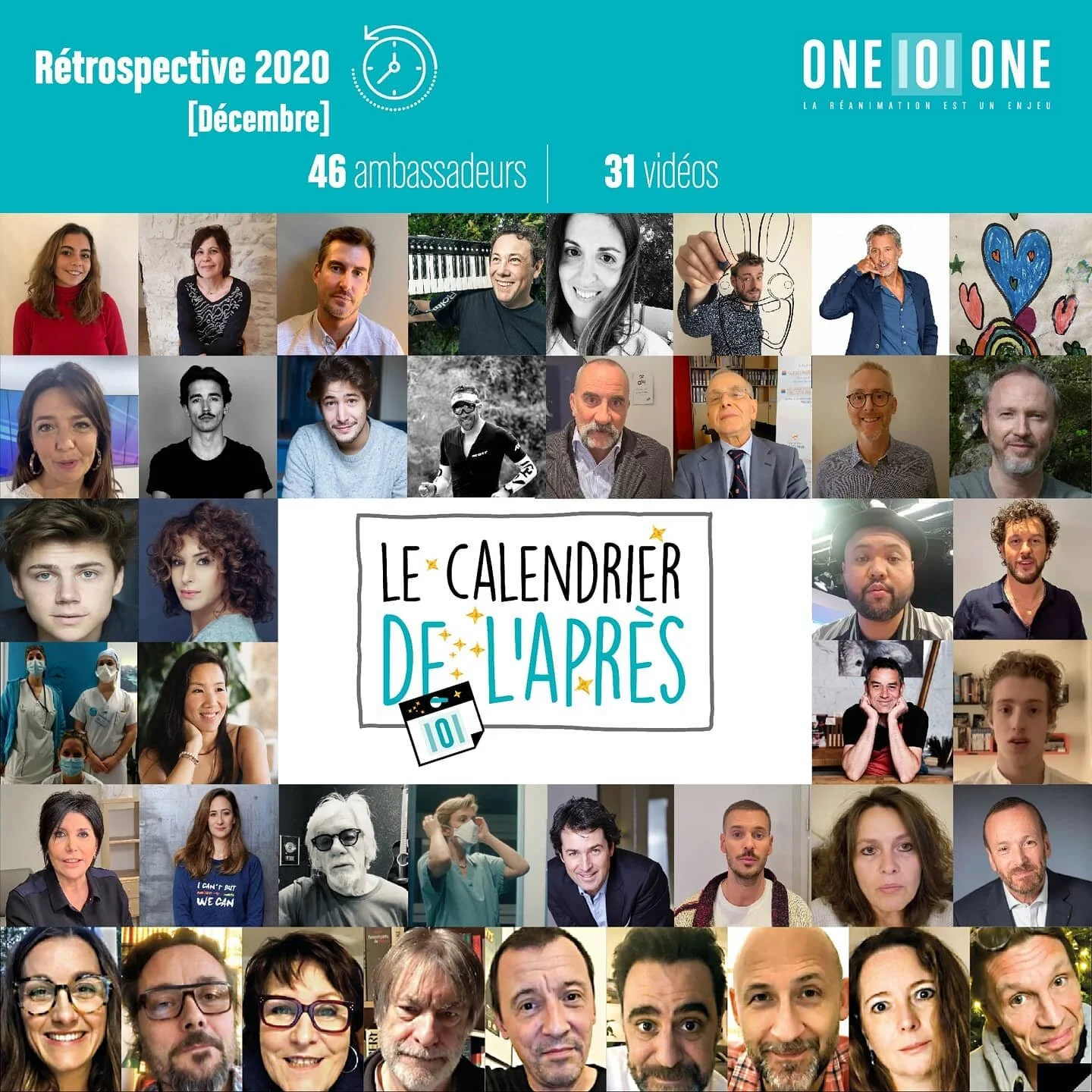 #R&eacute;tro2020 [D&eacute;cembre] :
Pour le dernier mois de l'ann&eacute;e 2020, nous avons mis en place le Calendrier de l'Apr&egrave;s. 

Chaque jour un ambassadeur (une personnalit&eacute;, un soignant ou un ancien patient) se d&eacute;voilait p