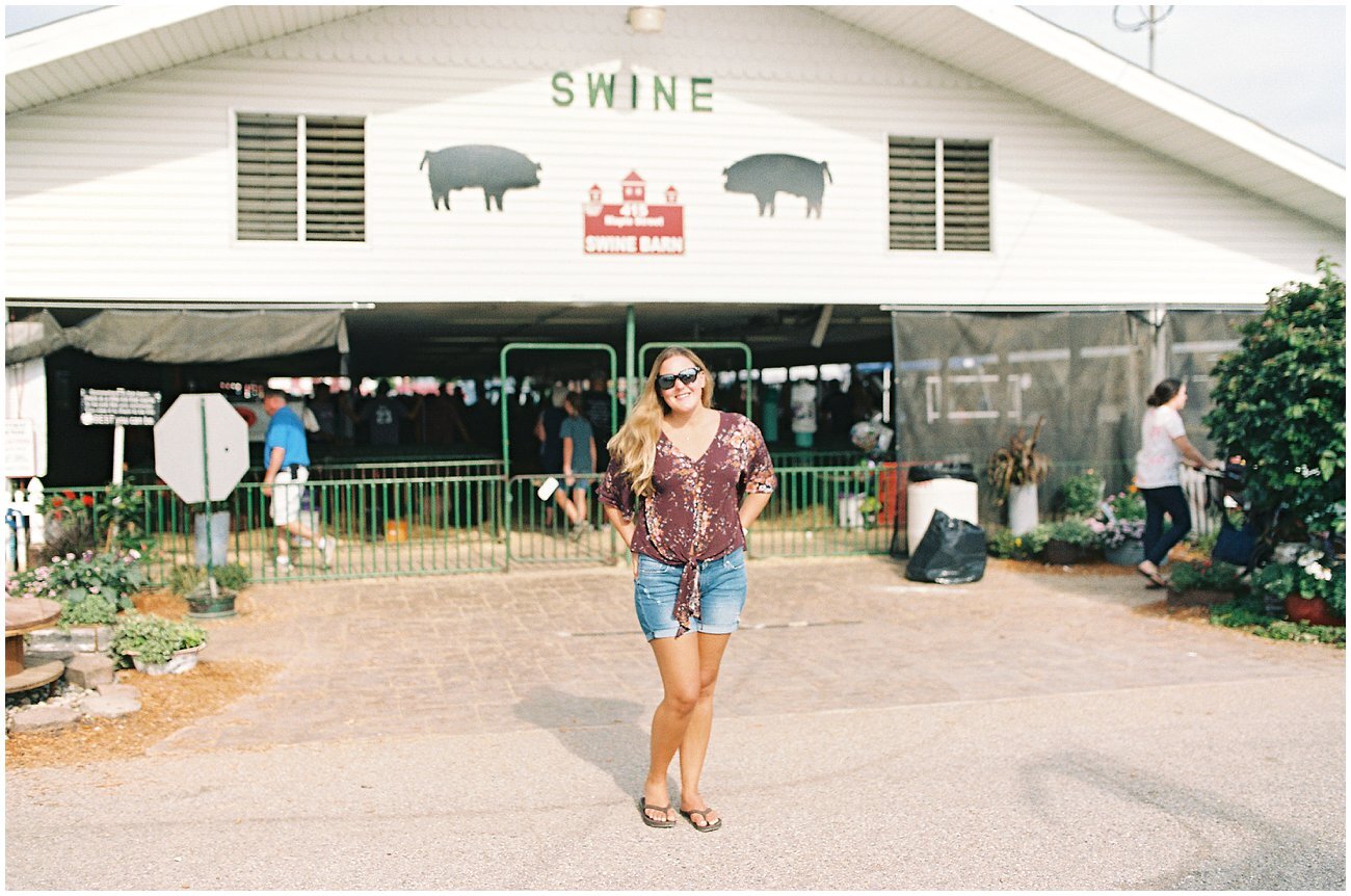  Posing in front of the Swine barn! Lots of memories here! :)  