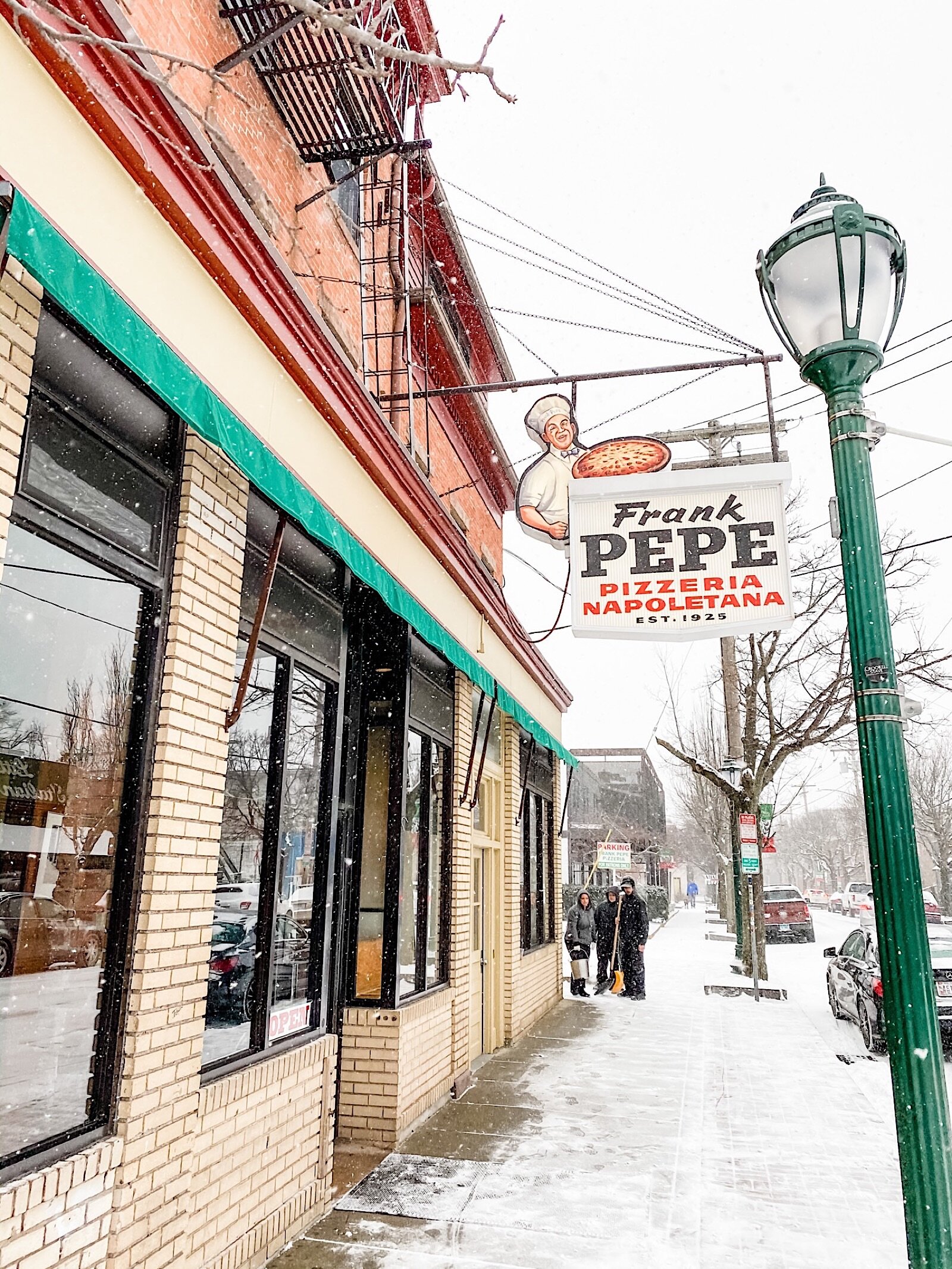  We heard that we had to try some pizza in New Haven! This place was just okay… it was good, but not GREAT. We’ll have to go back and try the other 3 pizza places. :)  