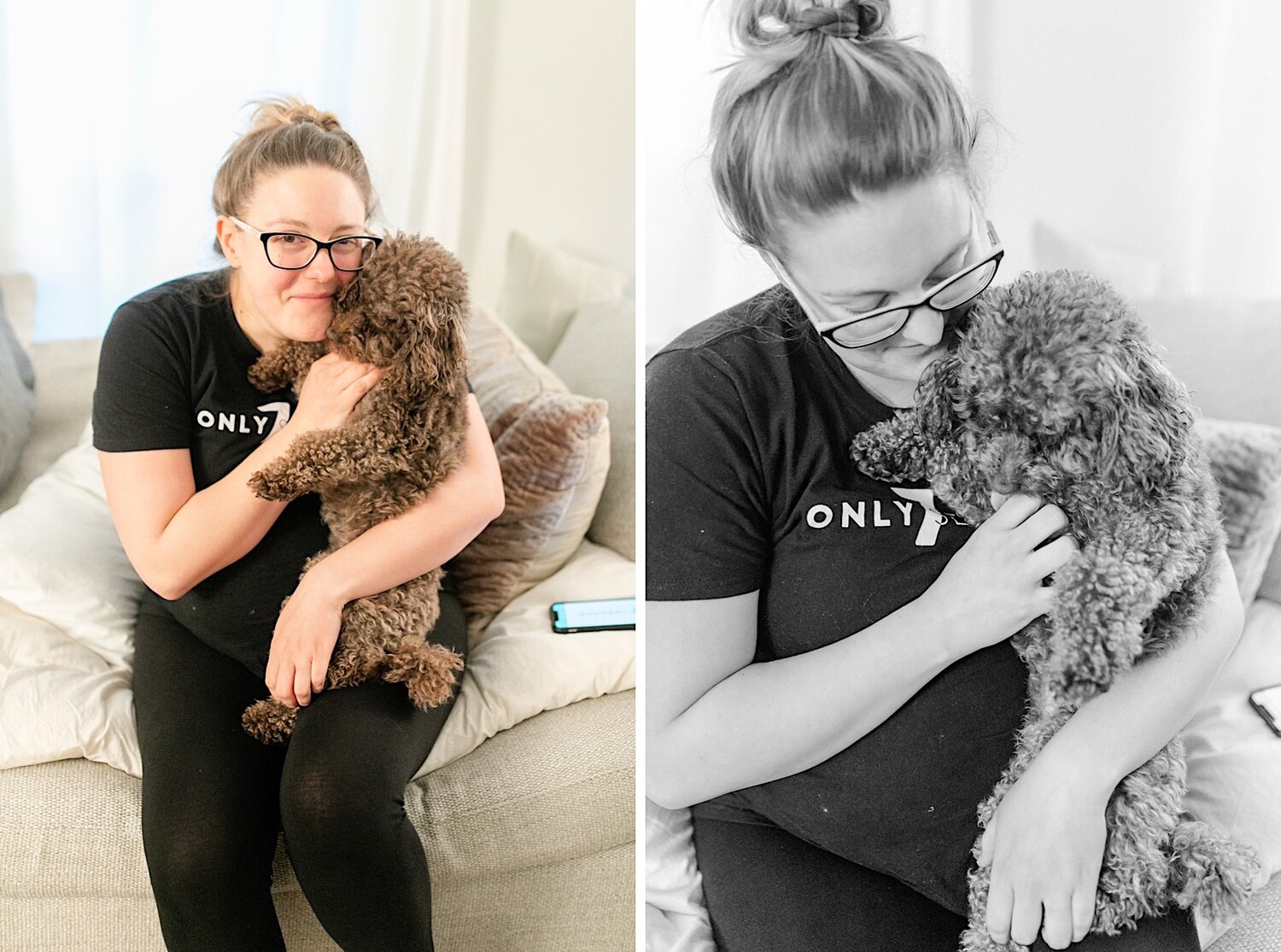 Saying goodbye to Coco… the last time I’d hold her as an “only child.” I started crying when we left her! We love her so much.