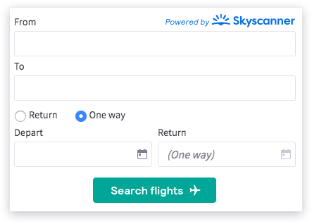 The Simple Flights widget, preview it here
