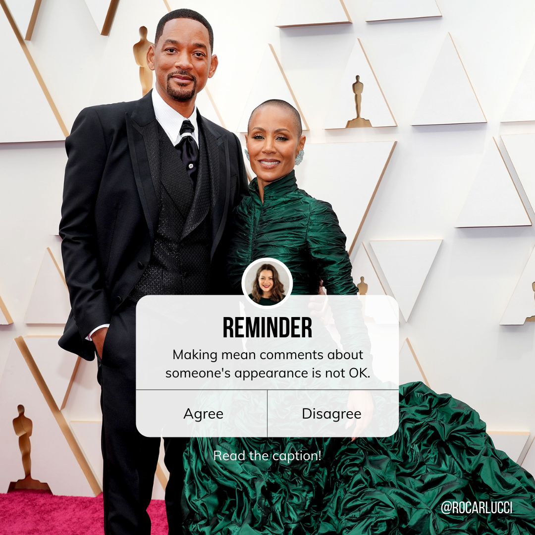 Will Smith, Chris Rock, Jada Pinkett and mean jokes about other people's appearance