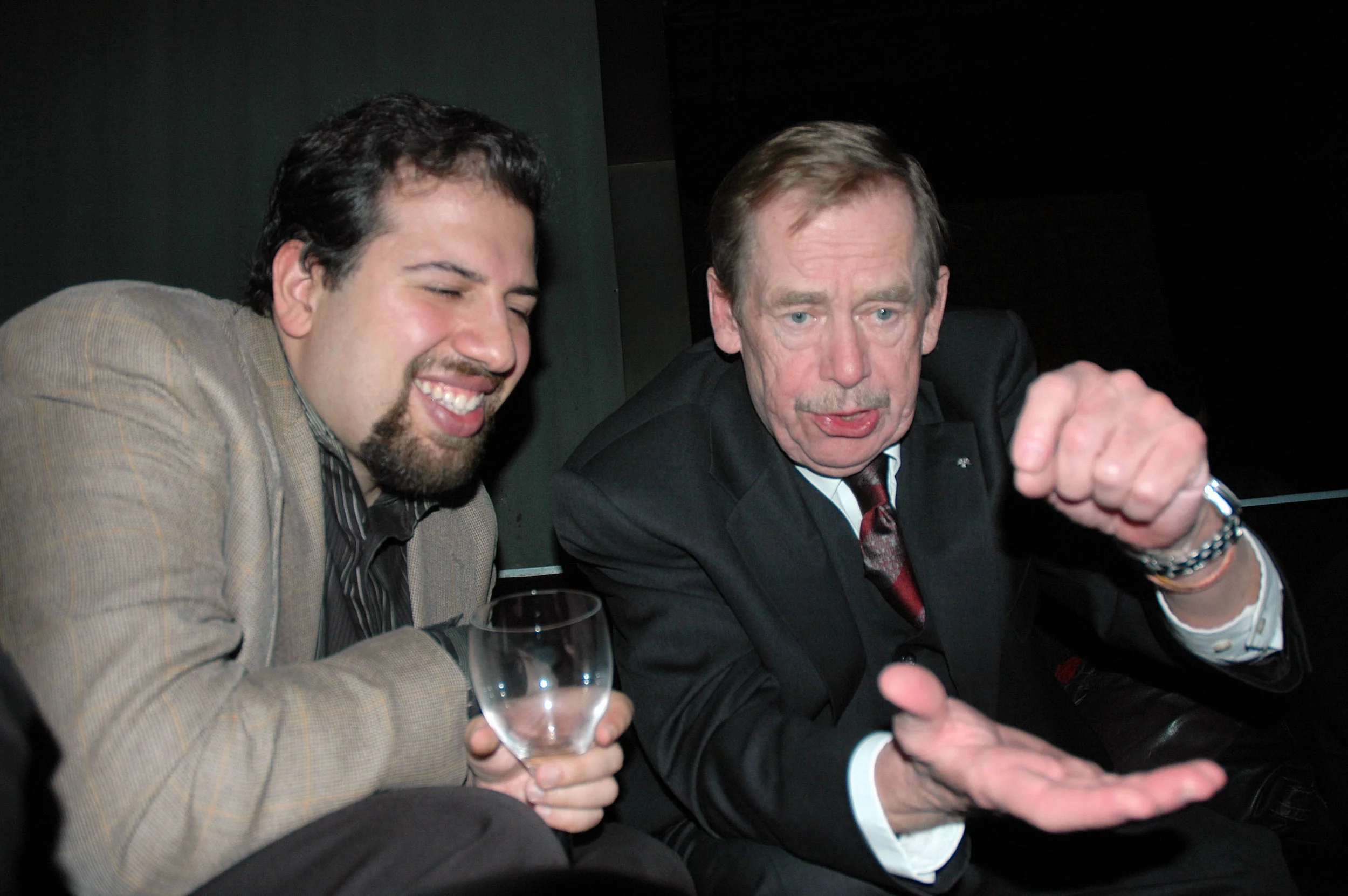 Havel and me Joes Pub.JPG