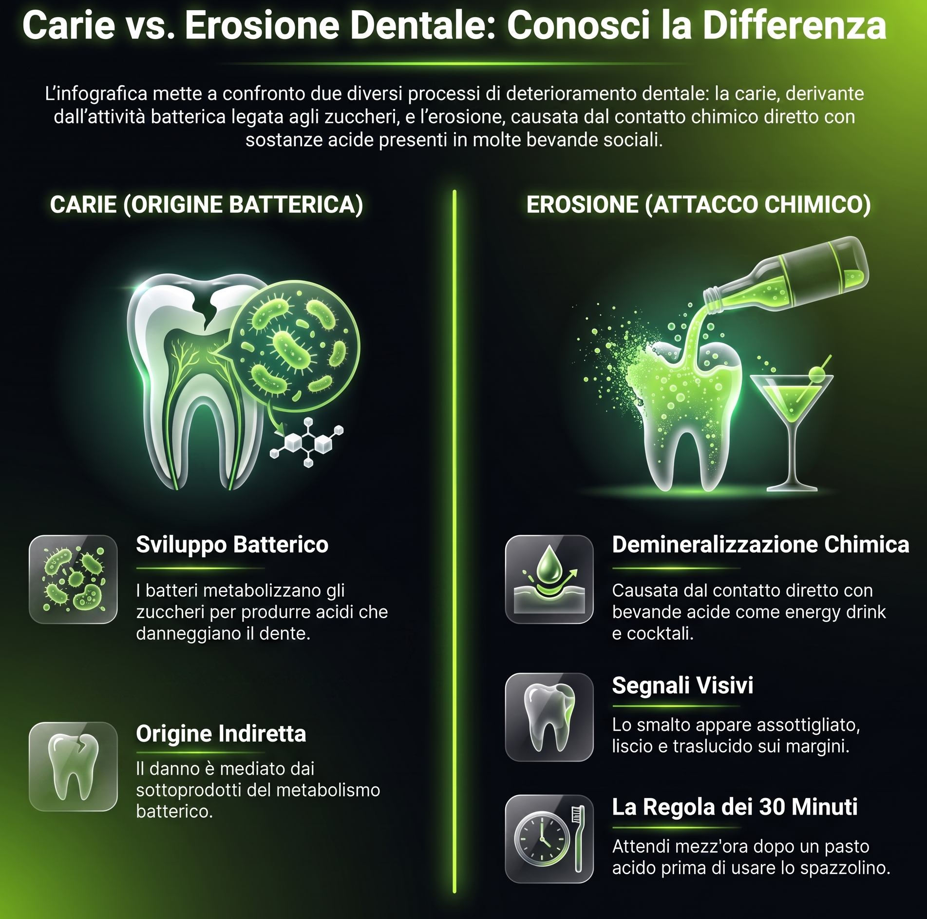 Confronto tra carie e erosione acida, Studio Mattei Fondi LT