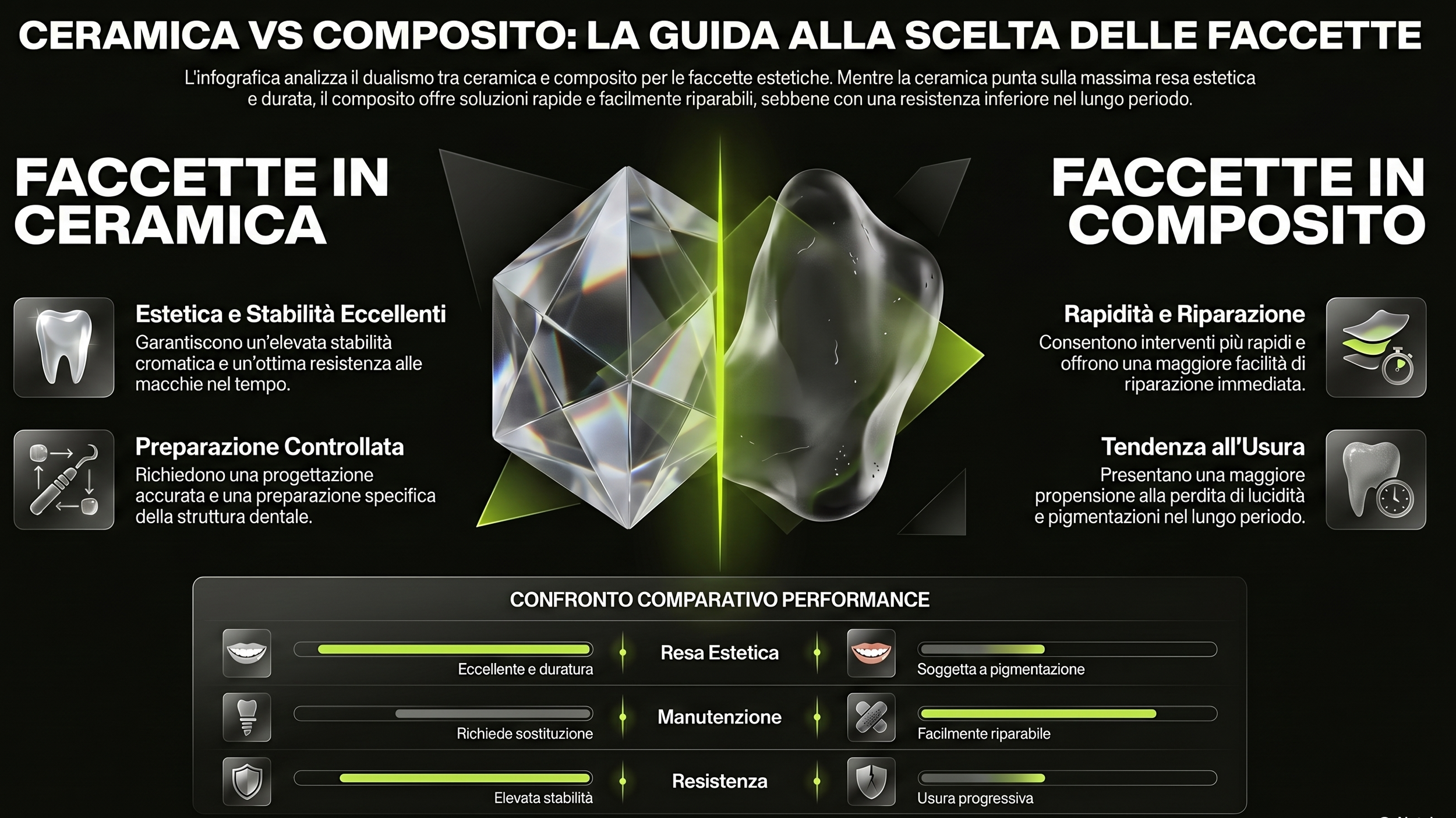 Confronto tra faccette in ceramica e faccette in composito per estetica dentale e sorriso naturale allo Studio Odontoiatrico Mattei a Fondi