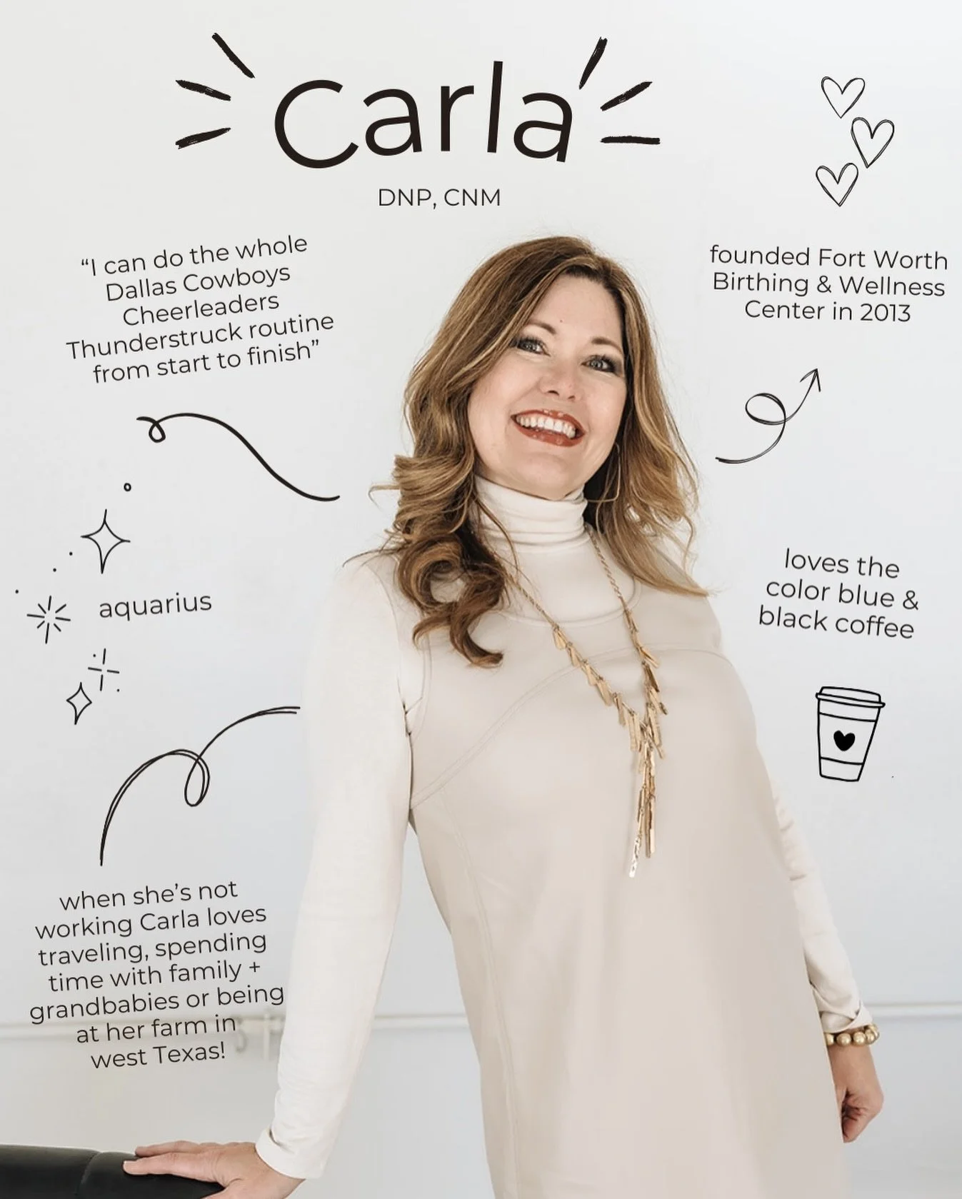 🎉 Help us wish Carla a very happy birthday! 🤍

We&rsquo;re so grateful for her leadership, heart, and dedication to the families we serve. 

Drop a birthday wish or favorite memory with Carla in the comments below ✨

#midwifeco #fwbirthcenter #dfwm
