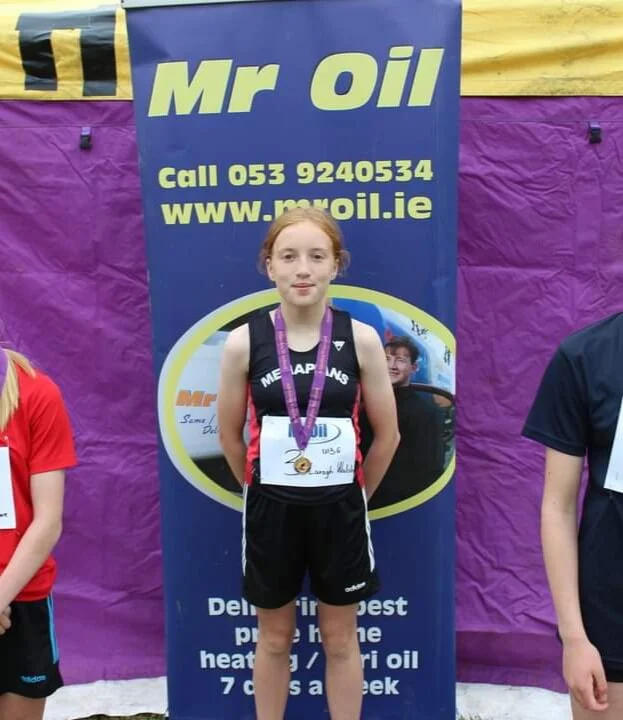      

 
   Day 2 of the County Track Field Championships were held on Friday evening in Enniscorthy Sports Hub.  A small crew of 3 Menapians were in action.  Laragh Walsh showing hard work pays off won her under 13 600m race and took silver in the H