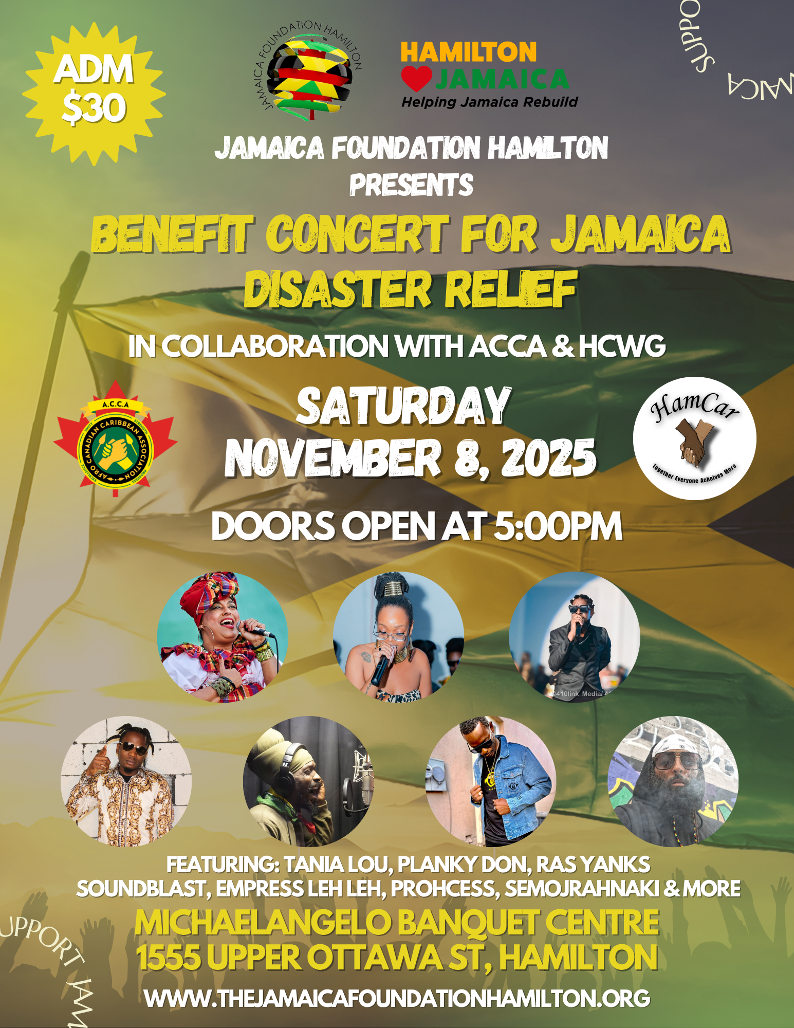 Benefit Concert - Hamilton Loves Jamaica Melissa Relief