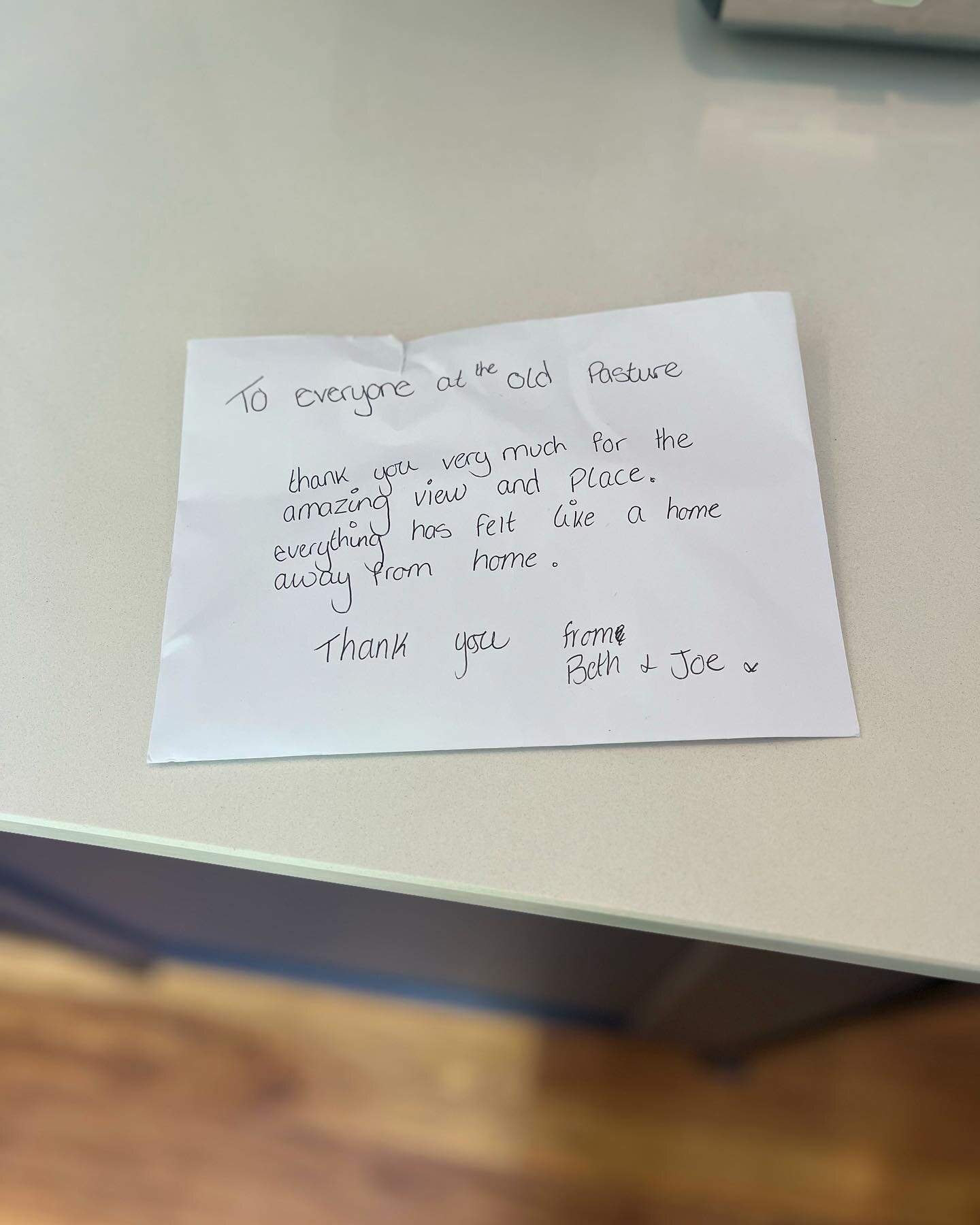 We&rsquo;ve had loads more reviews across our Google, Airbnb &amp; Booking.com platforms. But there&rsquo;s something special about the hand written ones left by guests ✏️🍾