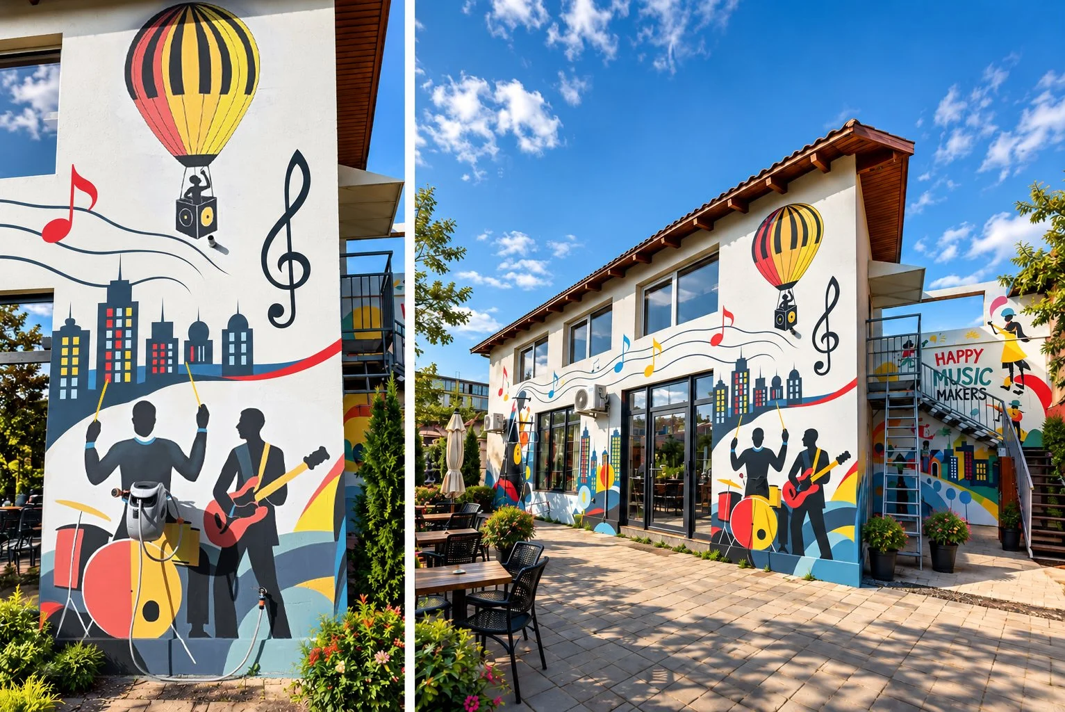 Painting the Sound: Cum am transformat pereții unei școli de muzică într-o pictură murală