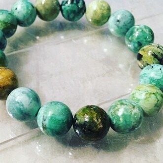 #bracelets #greenopal #stonebeads #healingstones #vashonisland #carvedstone #shopvashon #soothing #kronosvashon