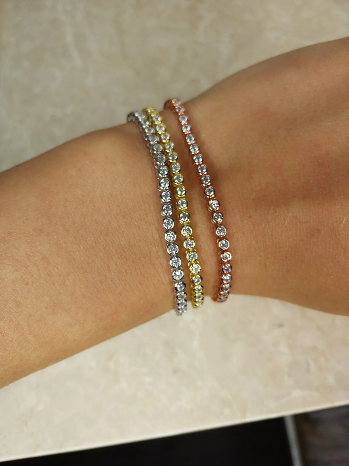 2mm Bezel Tennis Bracelet