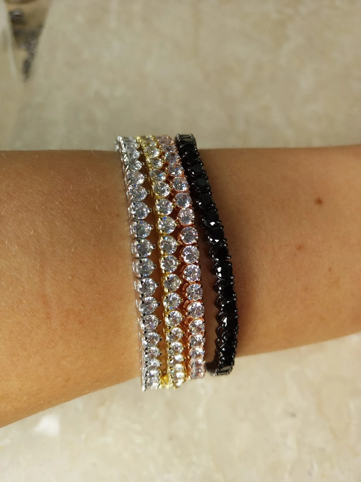 3 Prong 3mm Tennis Bracelets