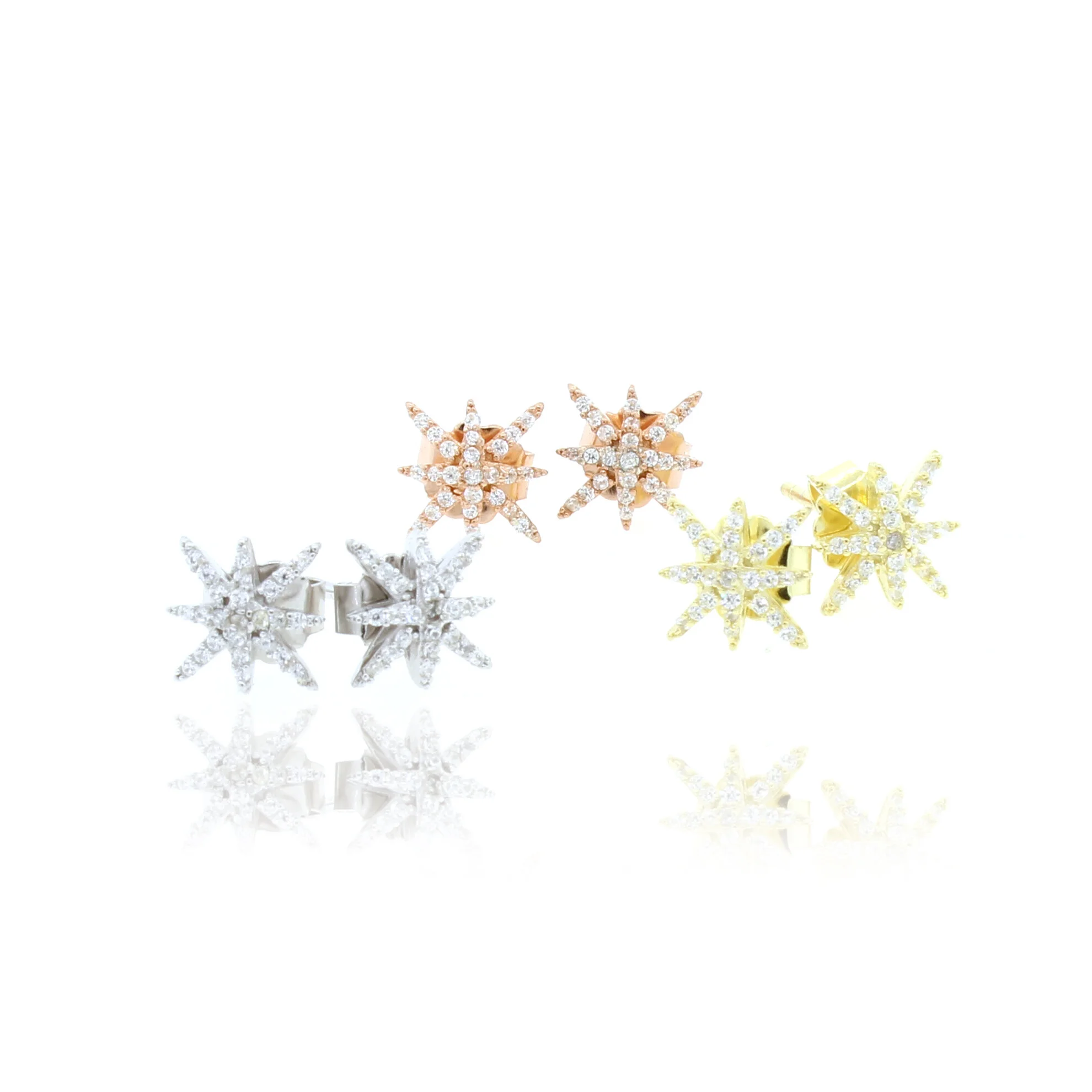 Star Pave Stud Earrings