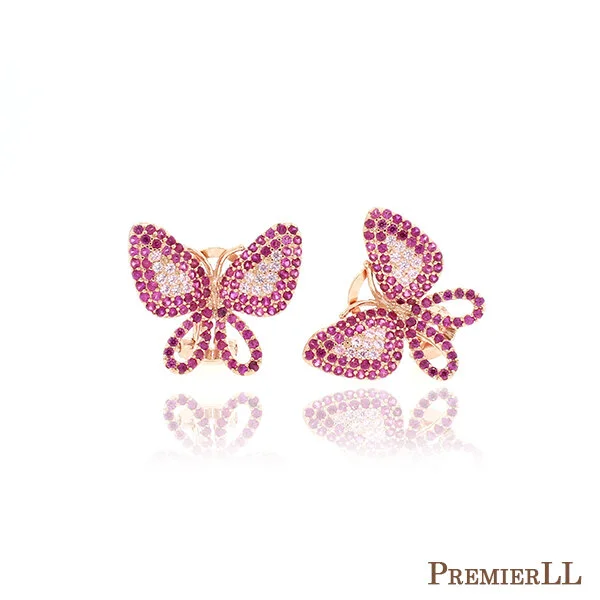 Pave Butterfly Stud Earrings