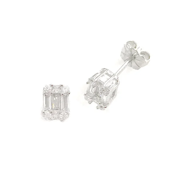Small Square Stud Earrings