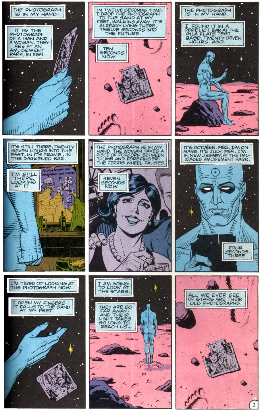 Note that the photography, which is like a comics panel, becomes a comics panel in the middle