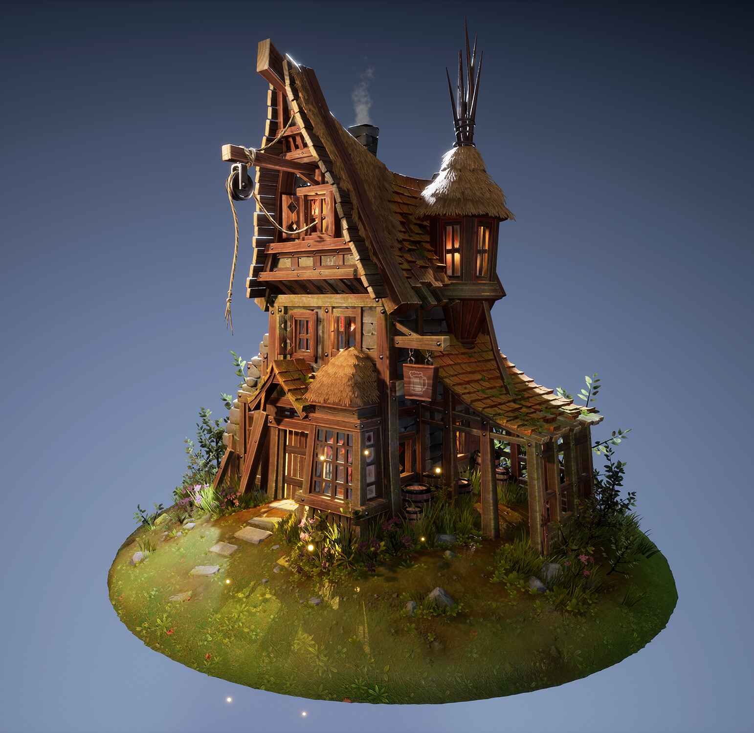 Medieval Pub Diorama in Unreal Engine 4 — Experience points