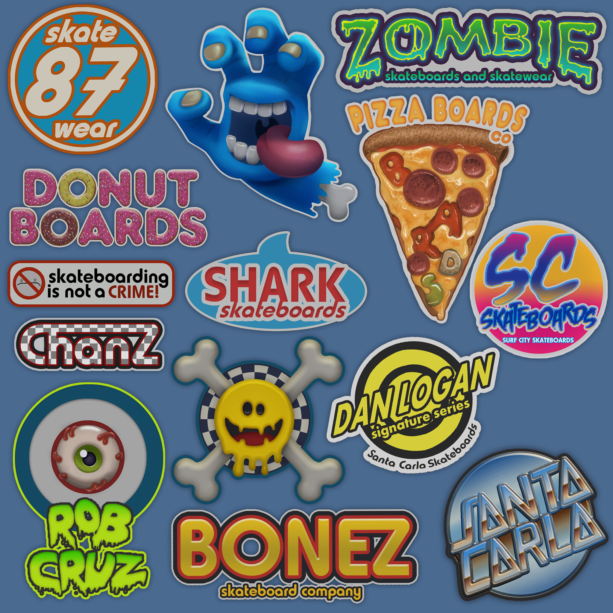 IMAGINARY FOUNDATION Space IF 3 Logo Skate Sticker 4" skateboards helmets decal 