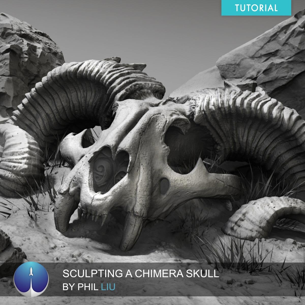 Sculpting a Chimera Skull | Phil Liu 