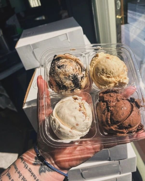 Thanks for a great day yesterday! 
We're running low on -- Dark Chocolate Oreo, Peanut Butter Pretzel &amp; Carrot Cake !! Come visit before they're gone.👋🍦

Good news - that means new flavors are on the horizon! Whatever could they be? Only time (
