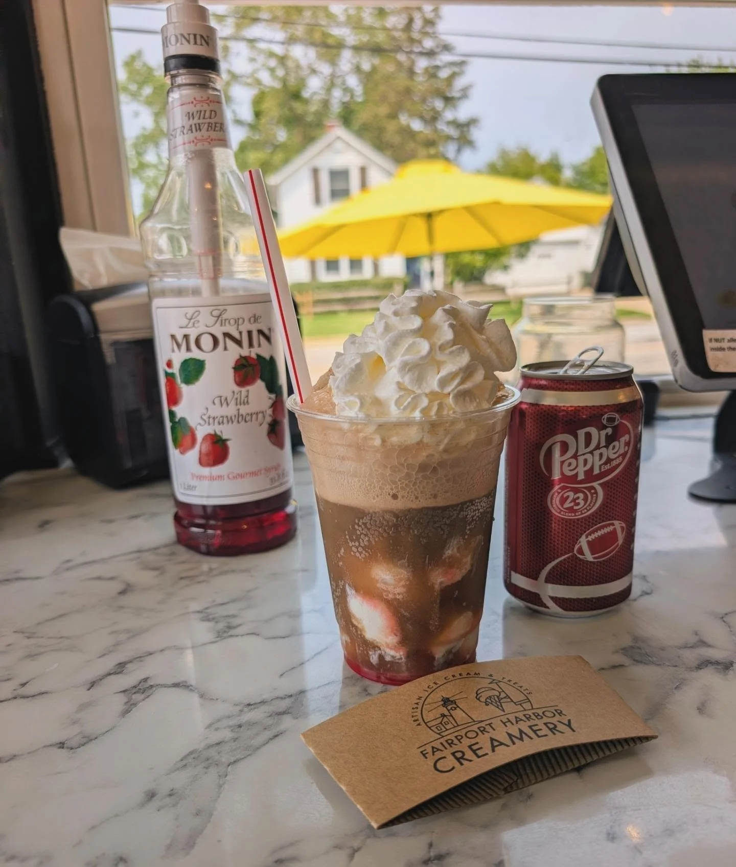 We needed this. Drink specials this weekend!

DR. STRAWBERRY FLOAT 
&bull; Dr. Pepper, strawberry syrup, vanilla bean ice cream, mountain of whip &bull;
Better than cherry dr. pepper, PROMISE!

BOOZY FUZZY NAVEL
&bull; peach Dole whip + a shot of tri