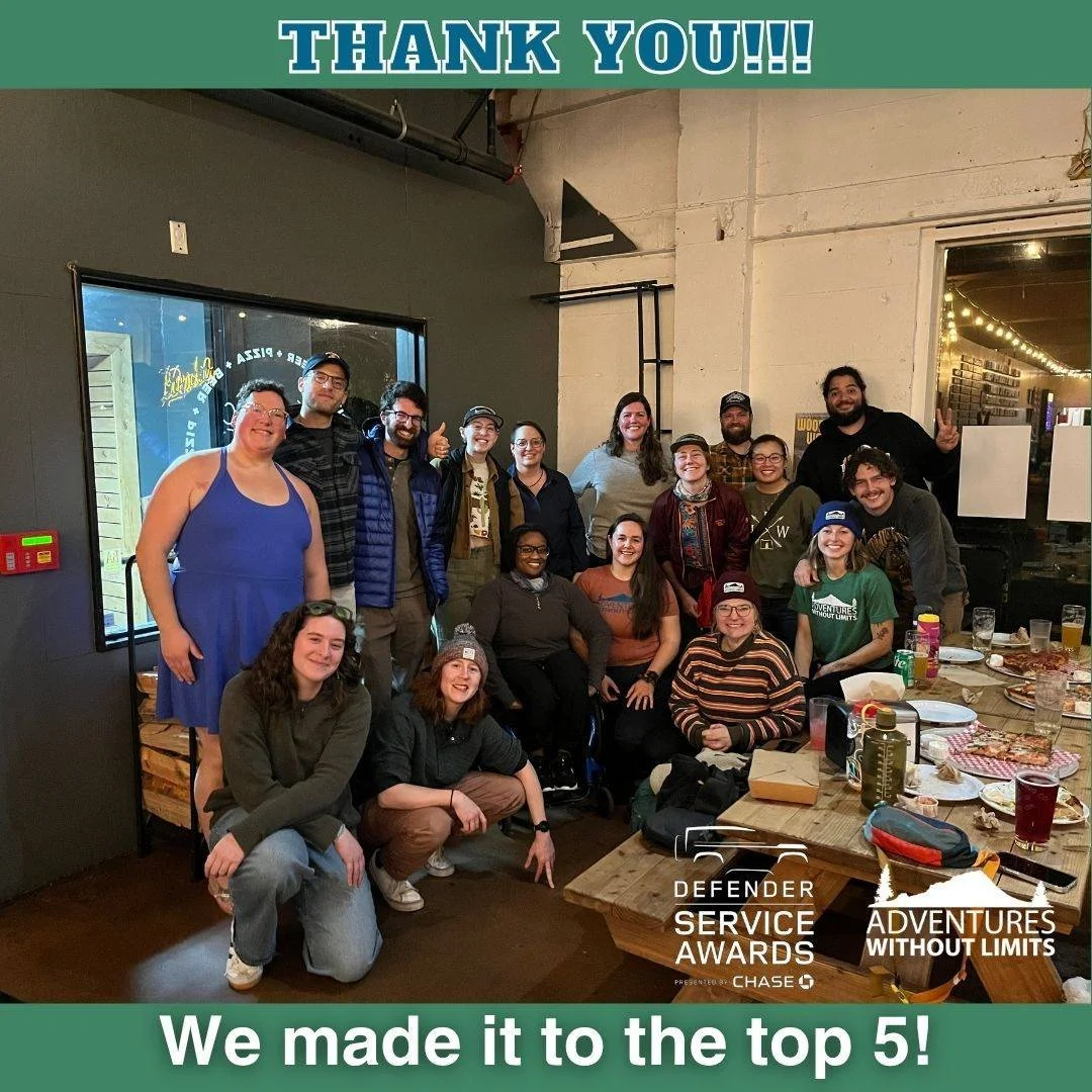 Update: We made it to the top 5!

Thanks to your votes, we are in the top 5 in our category in the Land Rover Defender Service Awards and will receive a $5,000 grant to support our programs!

There were a total of 26 nonprofits in the Honoree categor
