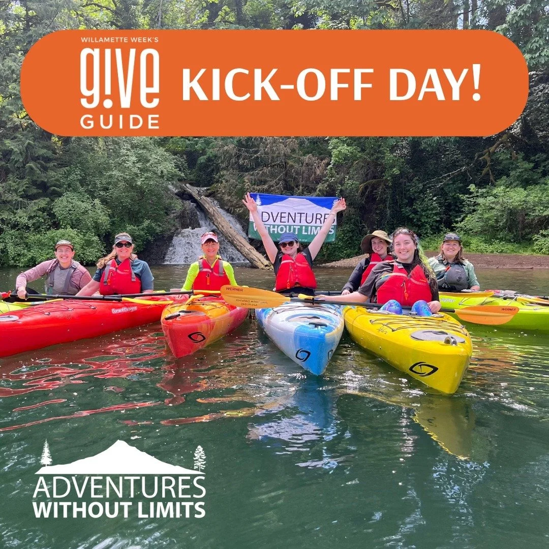 Willamette Week @giveguide  officially opens today! 

To celebrate Adventures Without Limits 30th anniversary, we are giving our first 30 donors a $5 gift card to @slowrisebakehouse . Visit giveguide.org to donate (link in our bio).

Swipe to check o