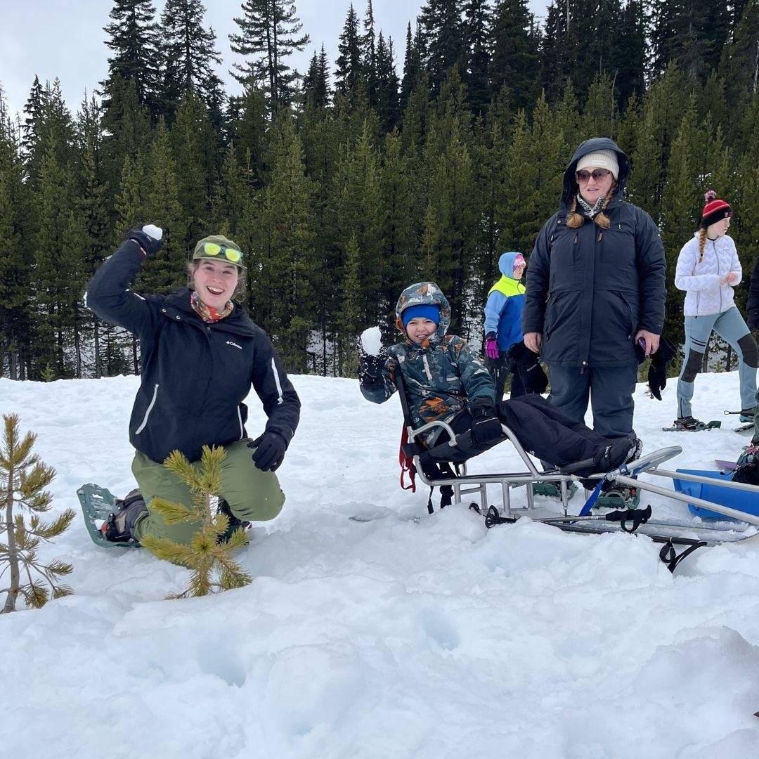 We always have a great time in the snow with @shrinersportland! We started and ended February snowshoeing with two different groups from Shriners Children's Hospital. We had snowballs fights, built snow forts and snow castles, and enjoyed facilitatin