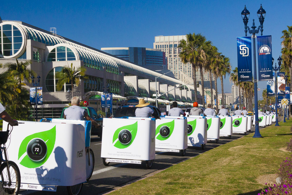 bike taxi cab pedicabs San Diego Convention center