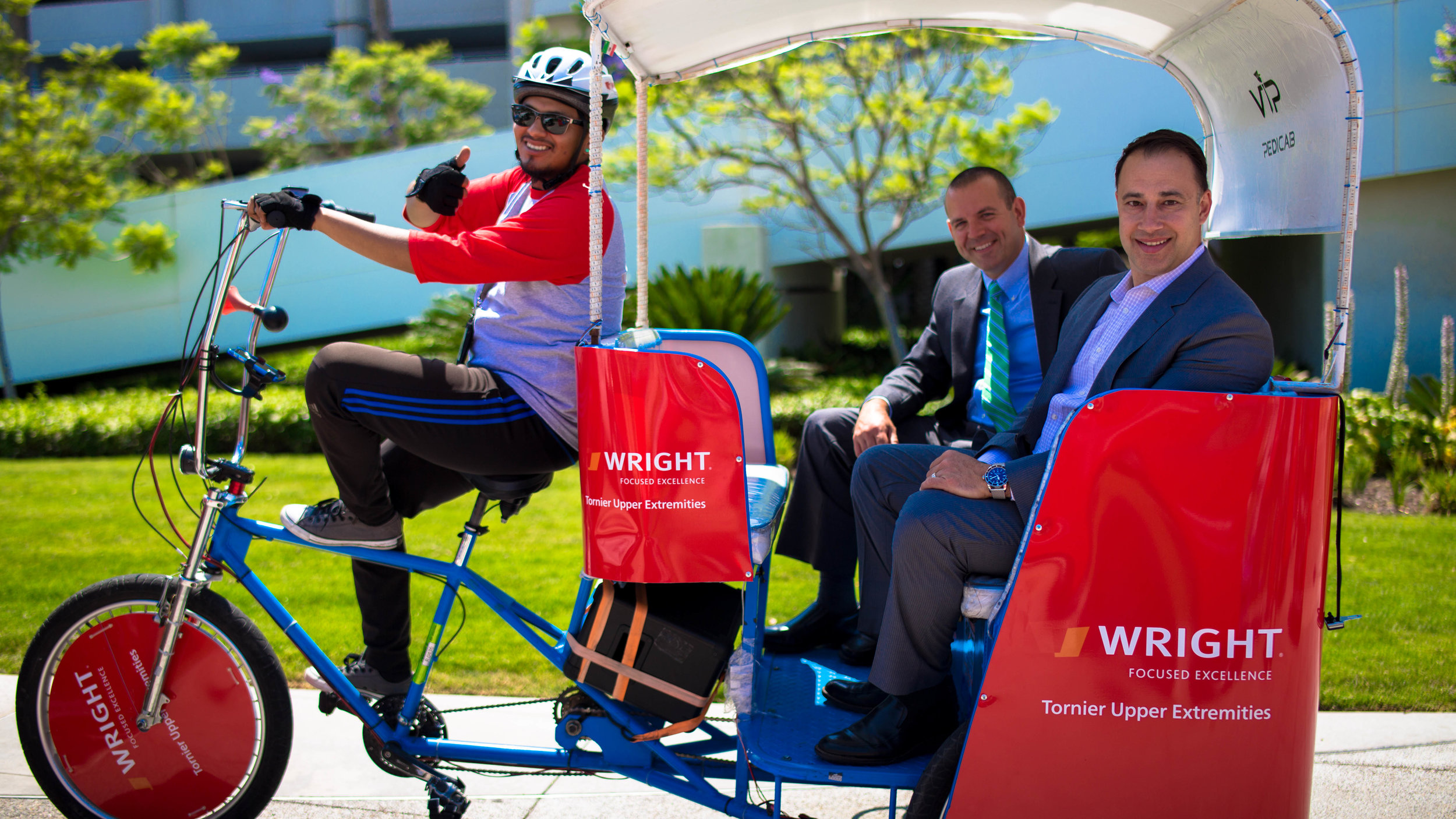 passenger pedicab customer VIP Outdoor Media convention exhibitor event