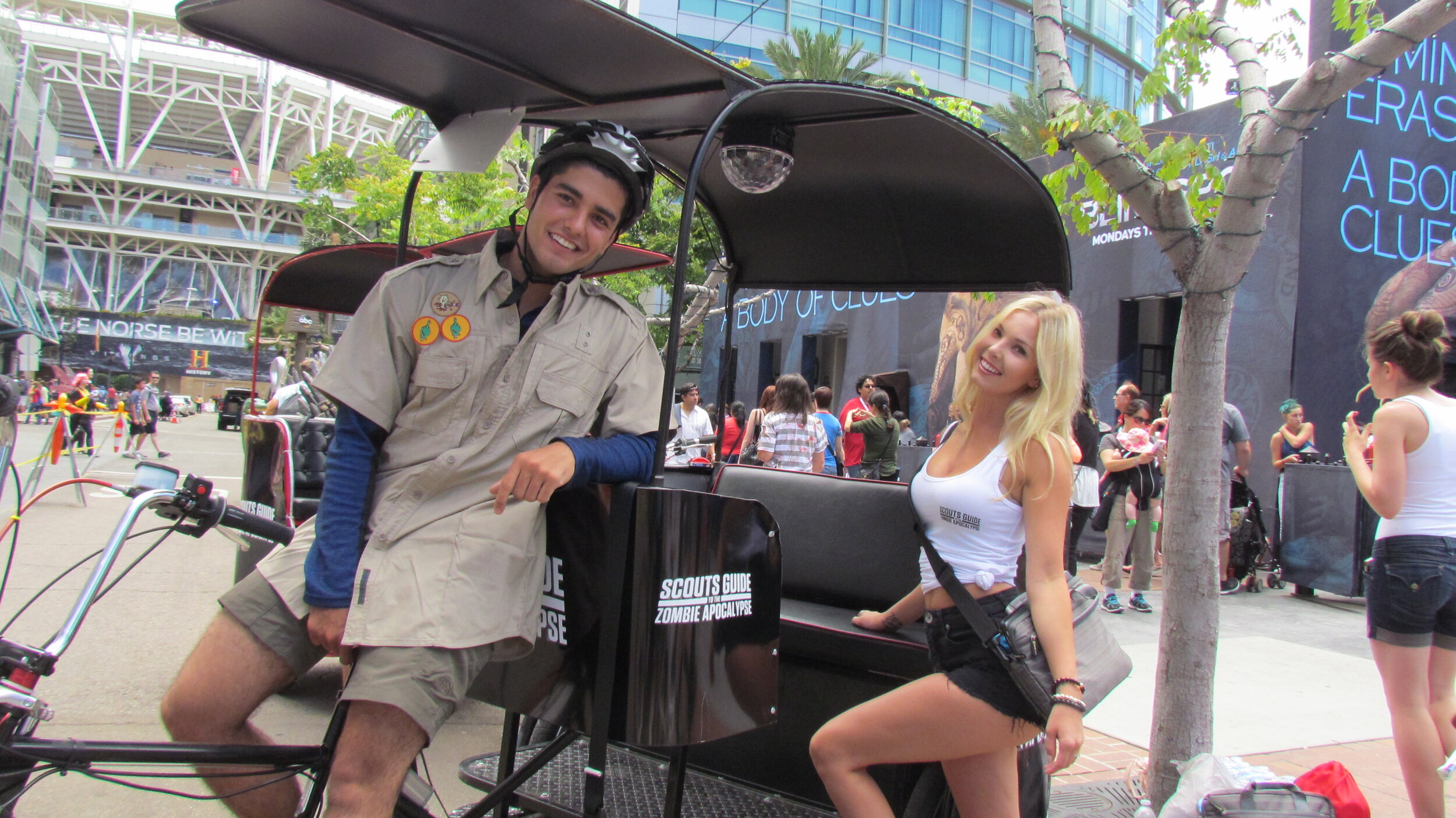 Scouts Guide to the Zombie Apocalypse Comic-Con Pedicab Sponsorship 