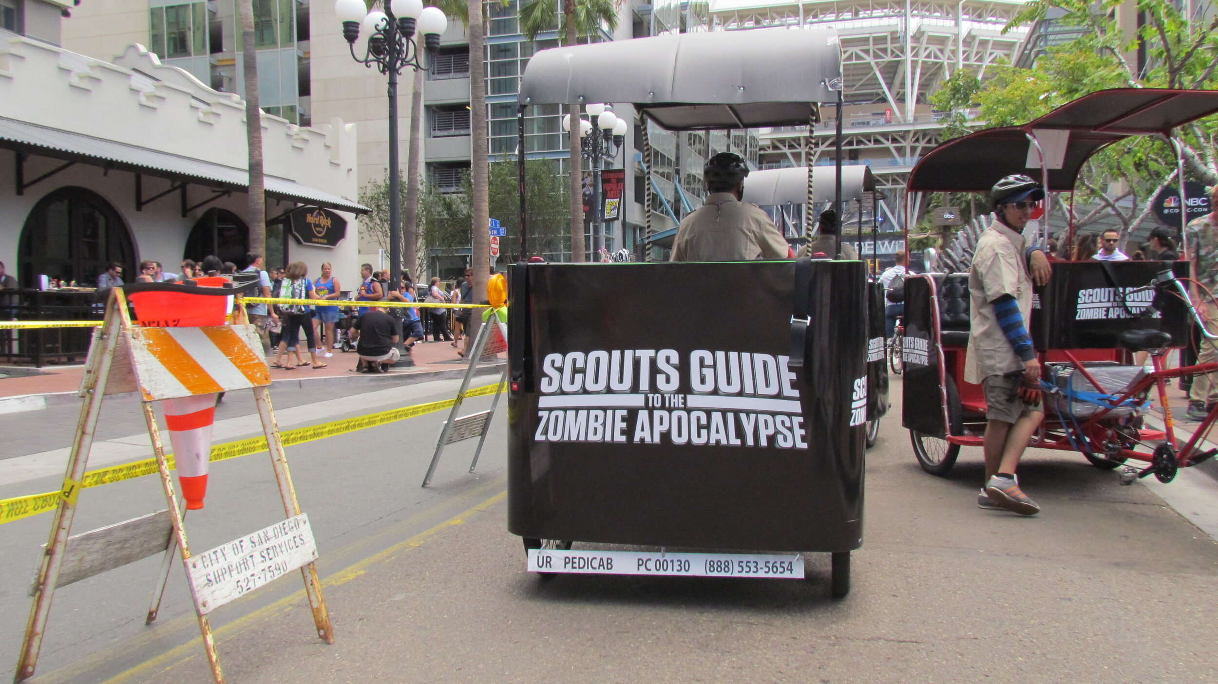 Scouts Guide to the Zombie Apocalypse Comic-Con Pedicab Sponsorship 