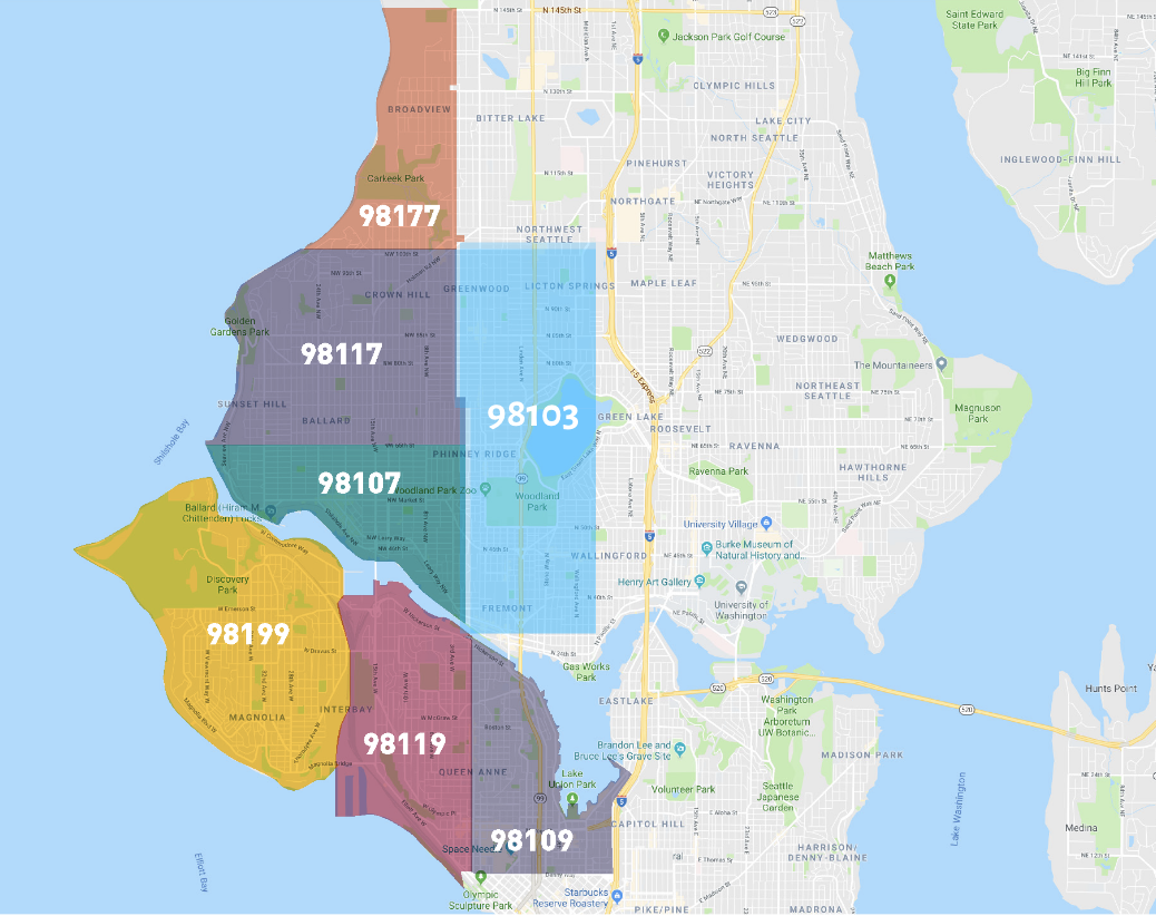 Zip Code Map Of Seattle - Holly Laureen
