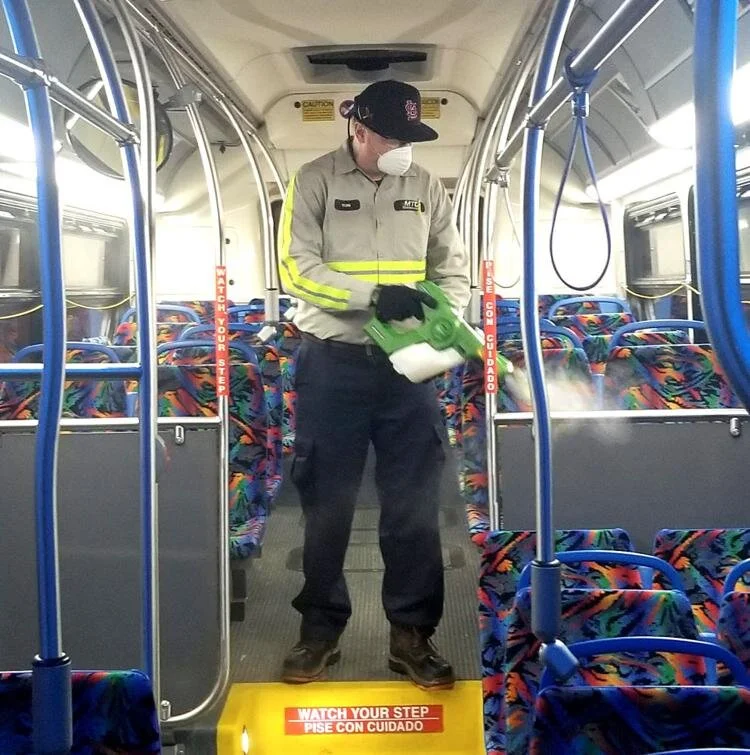 MTD steps up sanitization efforts on buses, vans