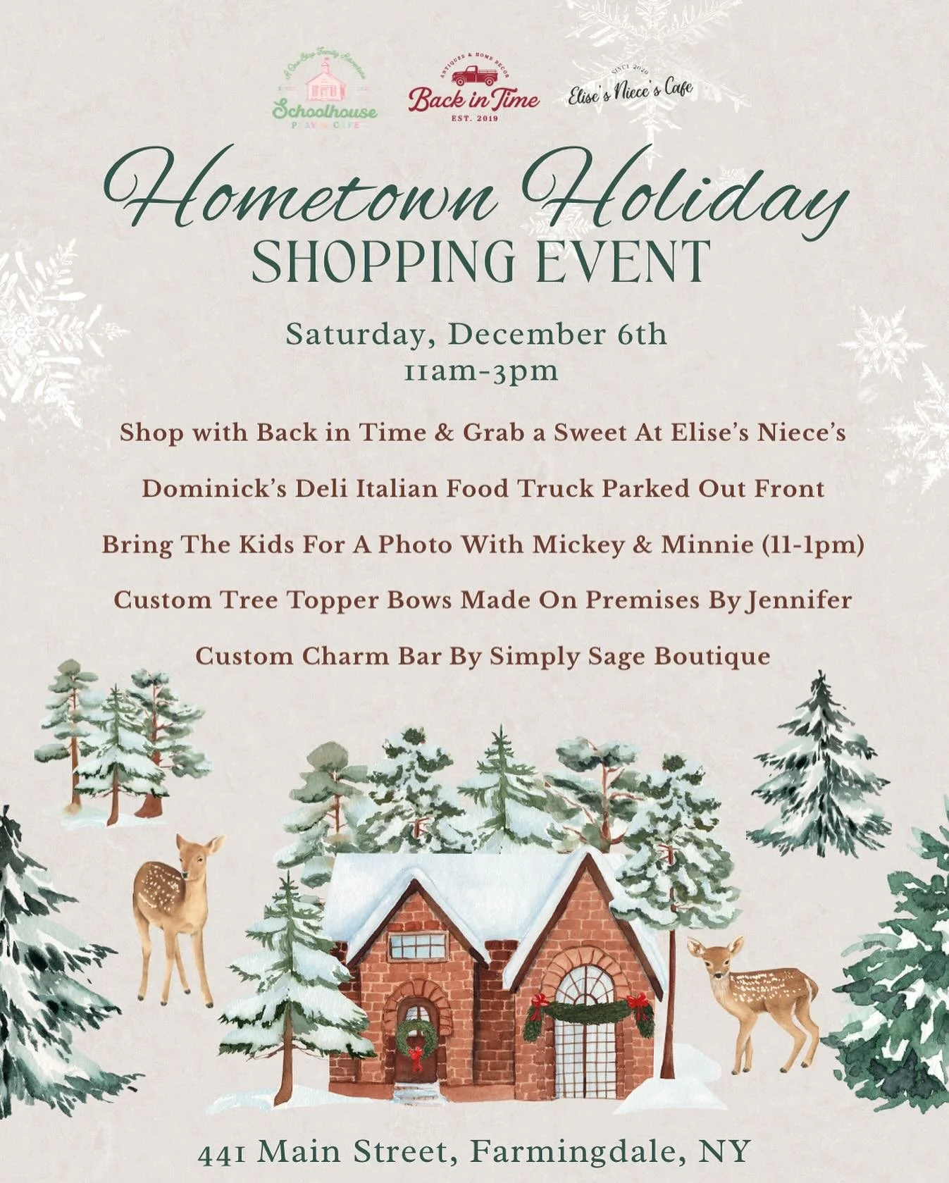 You asked, We listened! Our annual holiday event was so amazing that we decided to do it AGAIN! 

Join us on Saturday, December 6th from 11AM-3PM for our Hometown Holiday Shopping Event! 🎁

Shop the latest Holiday finds with Back in Time including p