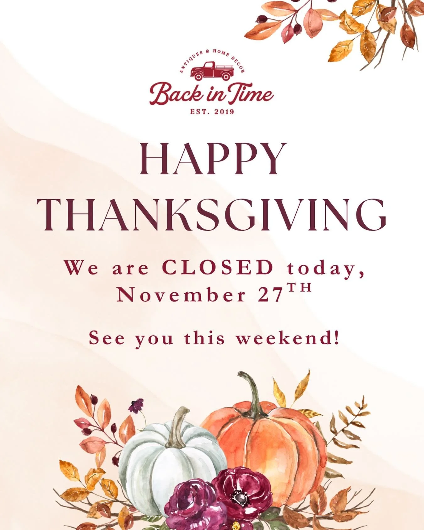 Happy Thanksgiving to all of our amazing customers, family &amp; friends!❤️ We are SO thankful for all of your love and support that has come through our doors since day 1. We wouldn&rsquo;t be where we are without you all! Wishing you all a great da