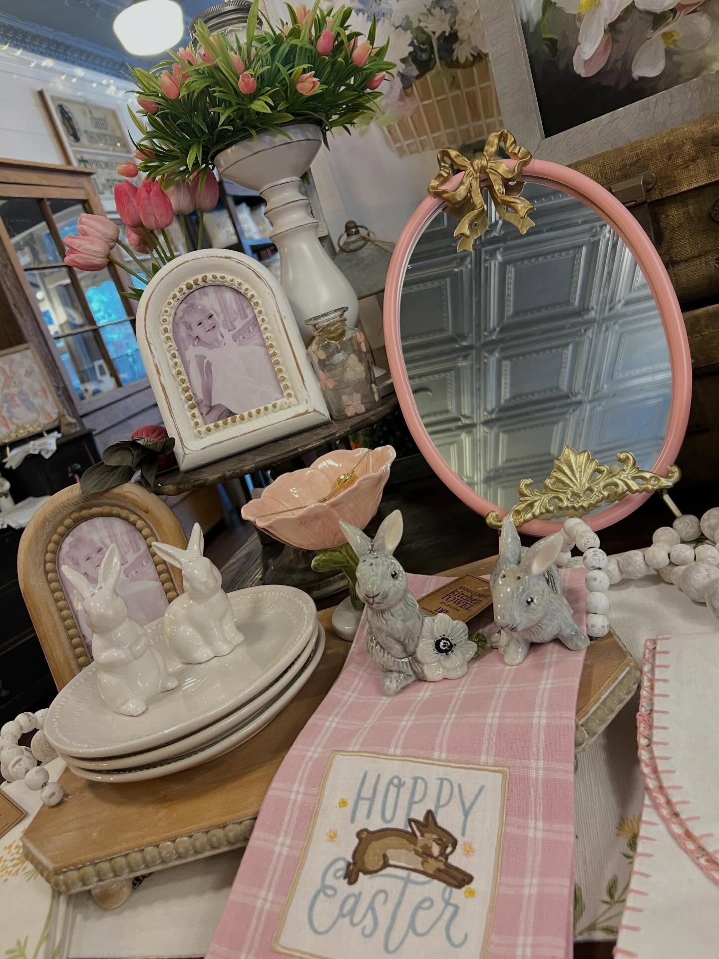 Who&rsquo;s ready to add some spring to your home!!?? Bring a little touch of pink to your Easter decor! 💕Stop in and shop today with us! 
.
.
.
#springdecor #pinkeaster #easter #bunny #farmingdale