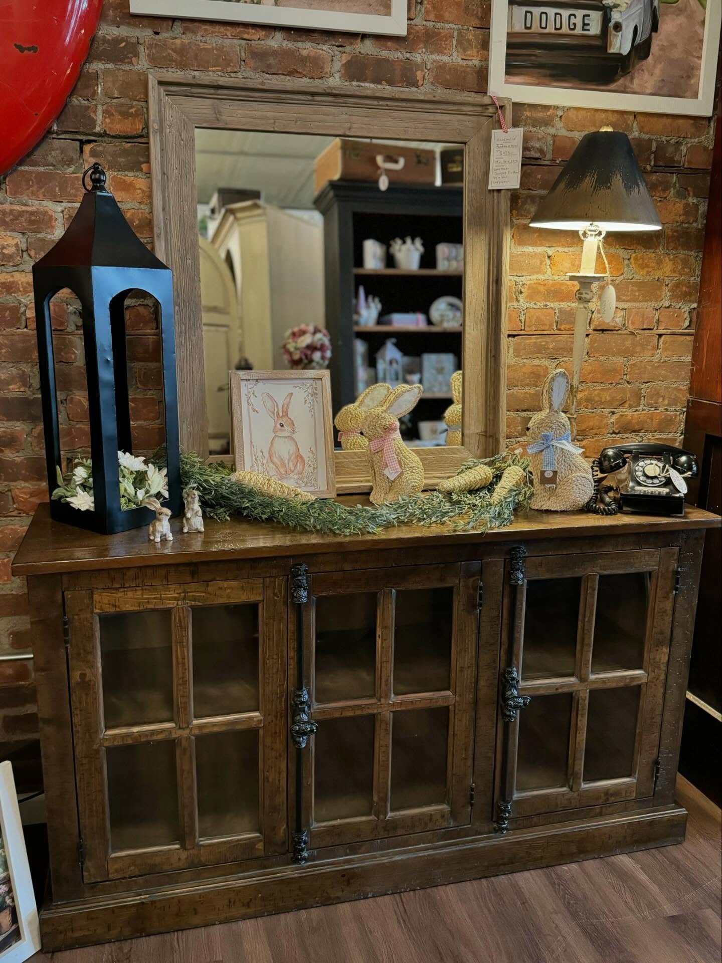 JUST IN! This gorgeous console cabinet has arrived in the shop! The wood detail, glass doors &amp; beautiful knobs make this piece truly one of a kind! Come check it out in the showroom!

60&rdquo;w X 18&rdquo;d X 33 1/2&rdquo;h 
441 Main Street, Far
