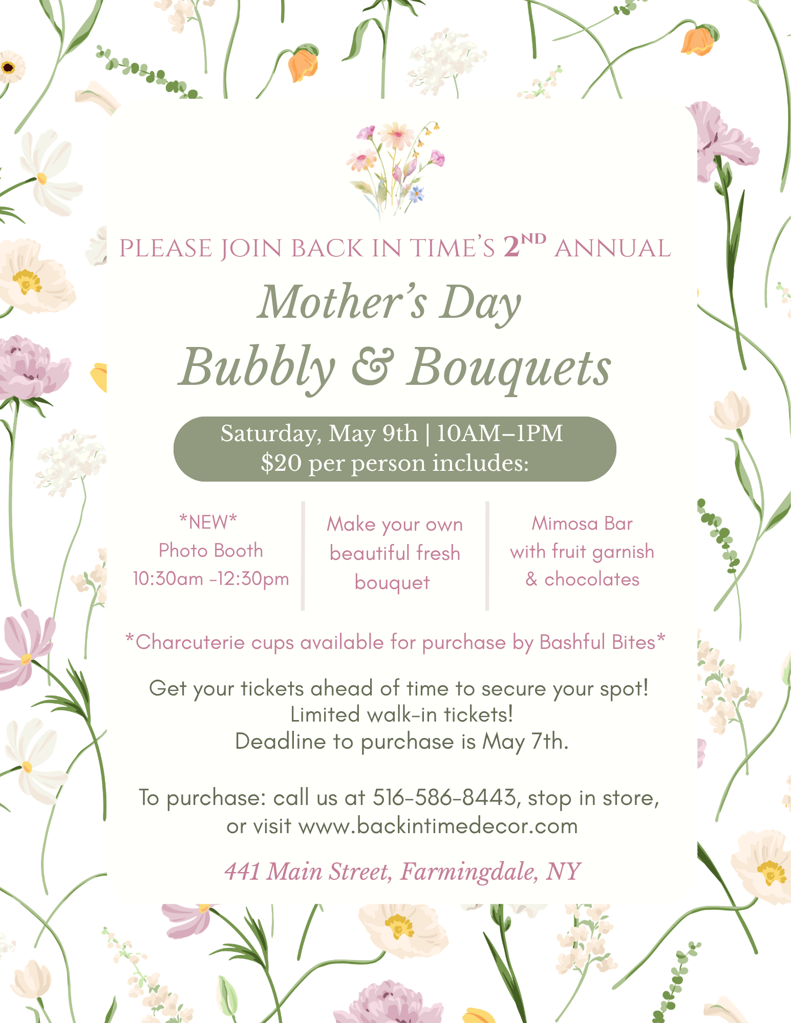 Mother's Day Bubbly &amp; Bouquets Event