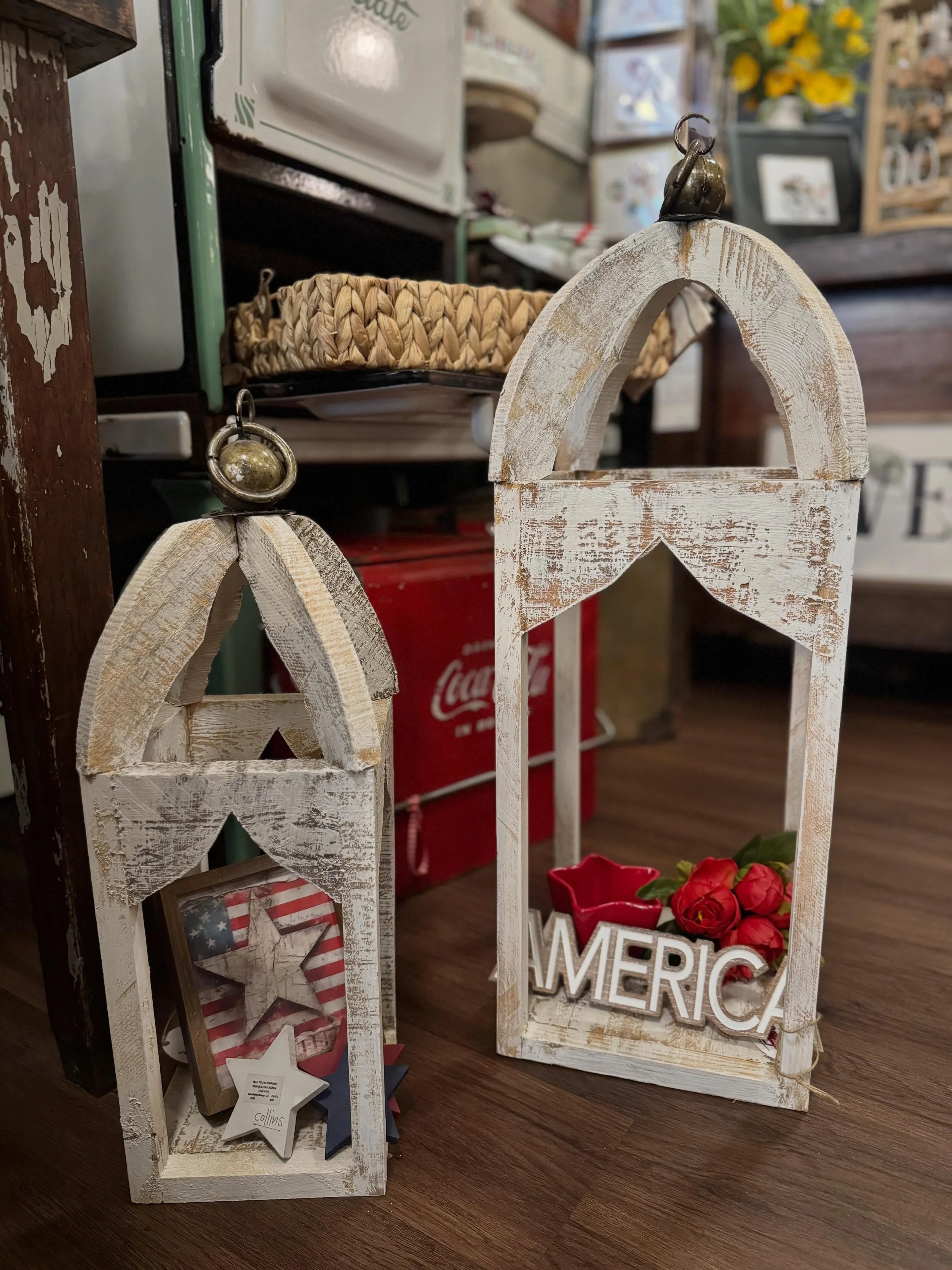 We&rsquo;ve got in new picks such as these gorgeous wood lanterns, window frame signs &amp; more! Stop by today to see our new arrivals!🎉
.
.
.
.
.
#newarrivals #backintime #farmingdaleny #longjslandny #longislandnewyork