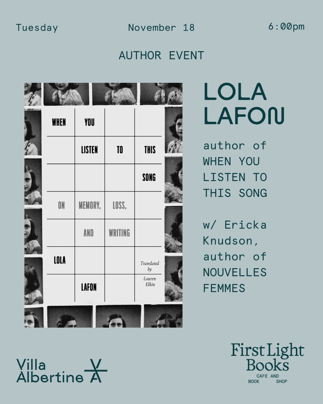 BOOK LAUNCH - When You Look at Me Like That by Lola Lafon - IN-PERSON