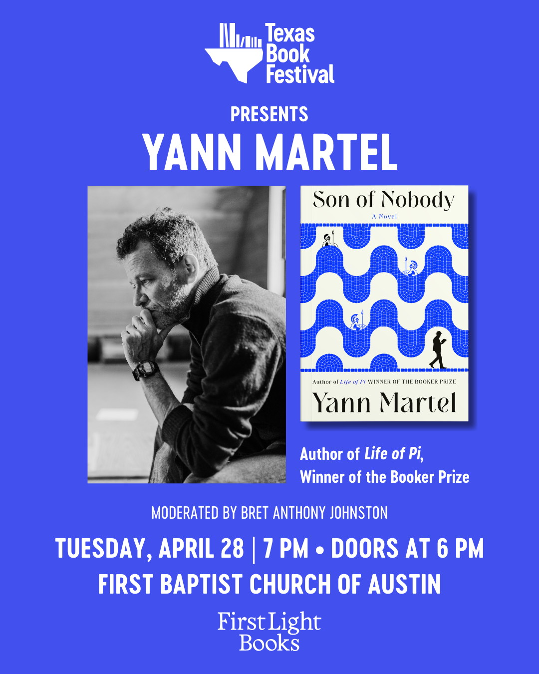 TEXAS BOOK FESTIVAL - A CONVERSATION WITH CANADIAN WRITER YANN MARTEL 📖  