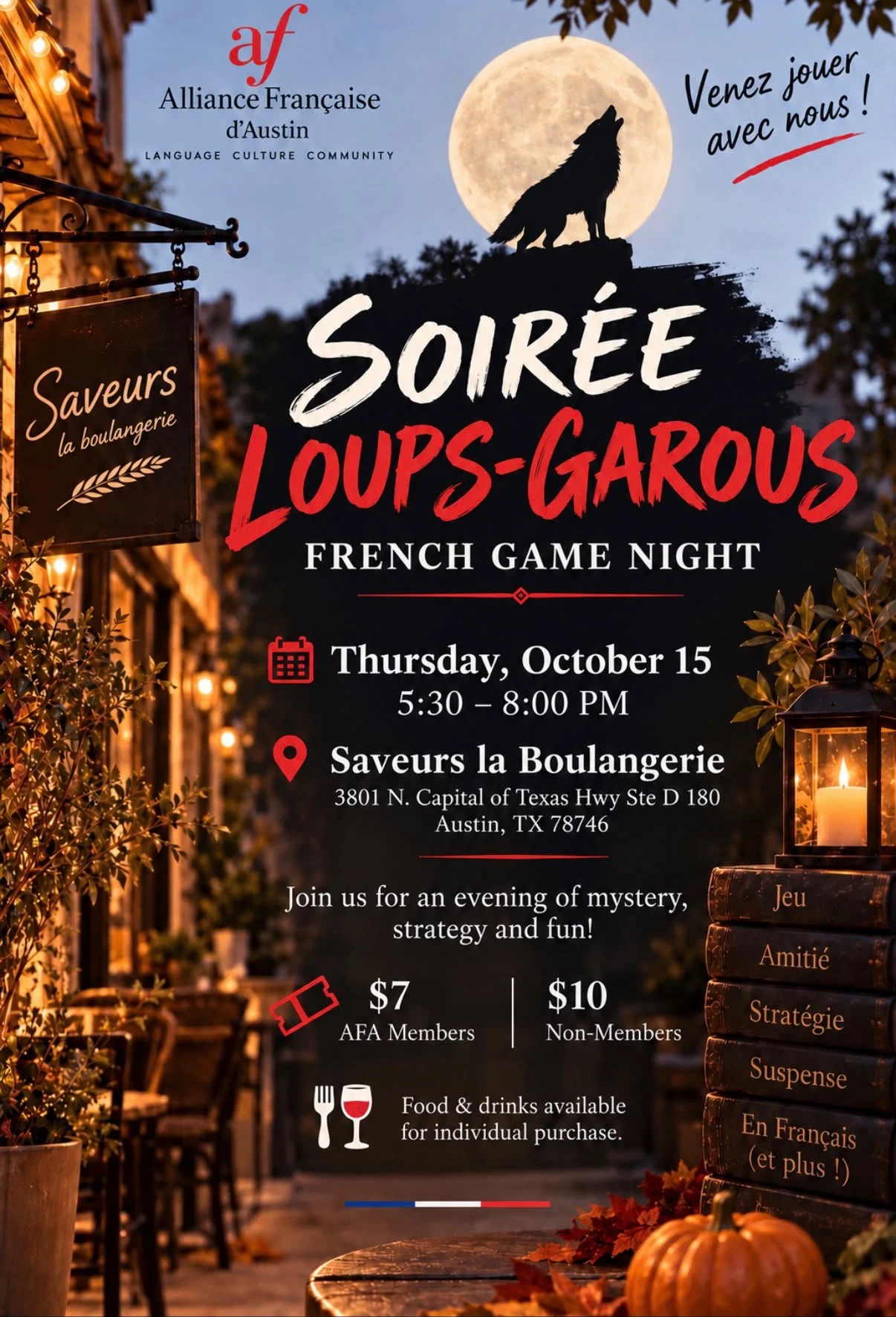FRENCH GAME NIGHT - SOIRÉE LOUPS-GAROUS 🐺