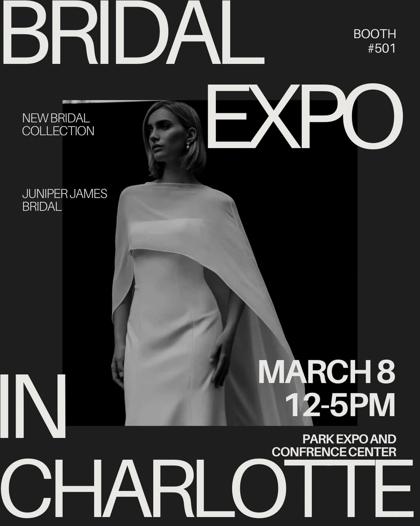 Charlotte, we&rsquo;re coming for you✨

Join Juniper James Bridal at the Bridal Expo as we debut pieces from our new collections.

📍Park Expo &amp; Conference Center
🗓️March 8 | 12-5 PM
✨Booth #501

Come meet our team, experience the gowns up close