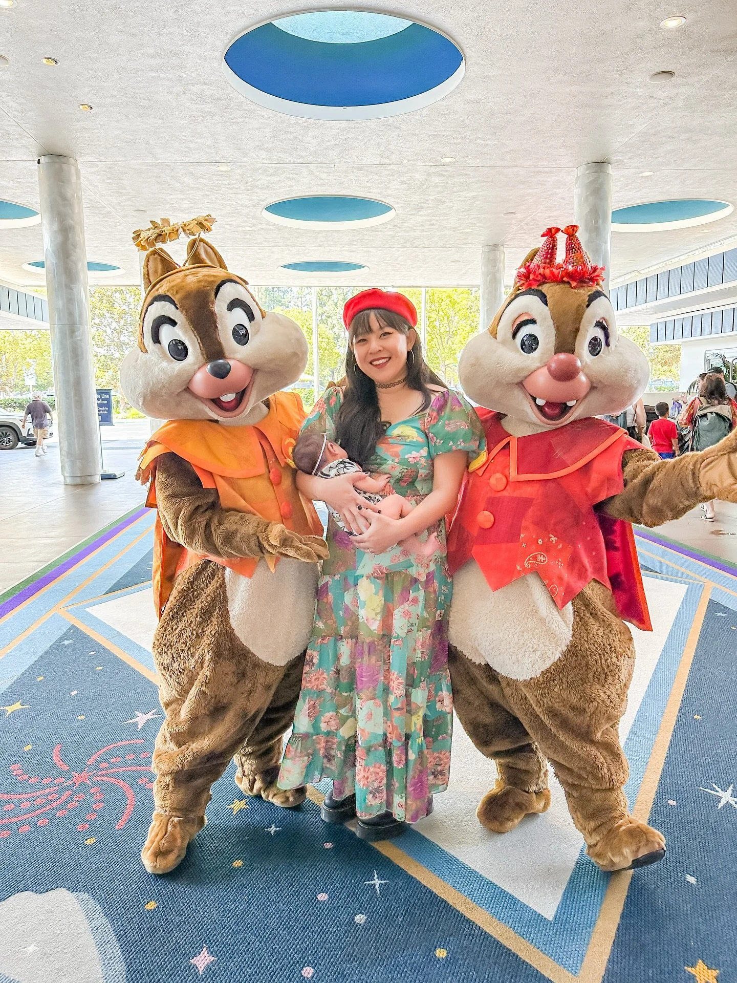 i sense there&rsquo;s something in the wind&hellip; 🩵

we dressed in our spooky best (with me as sally and L in her nightmare before christmas onesie!) for our weekend staycation at the disneyland hotel, and it was such a nice surprise running into 
