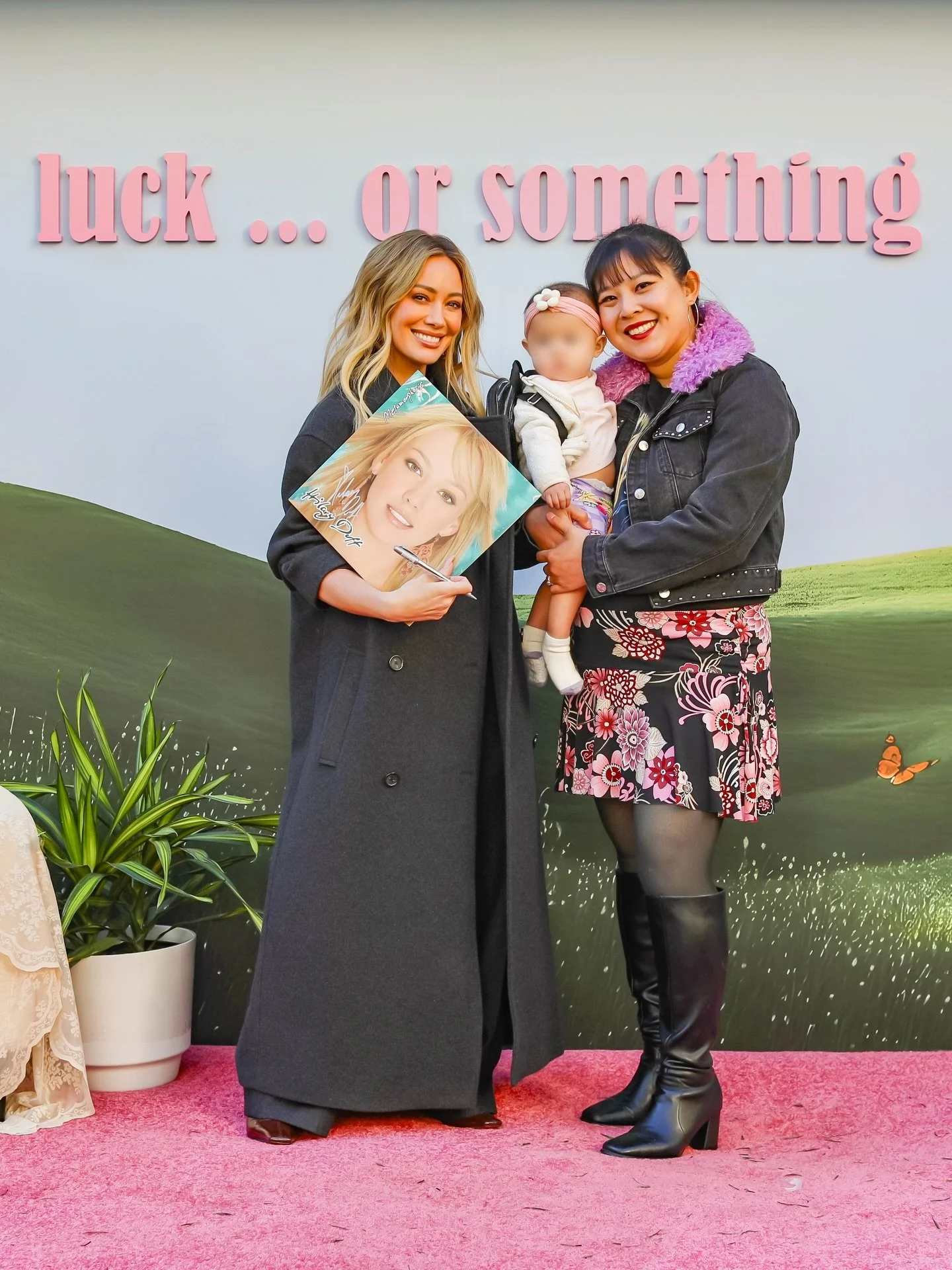was it luck&hellip; or something? 🪩✨

what a DREAM getting to see @hilaryduff again and celebrate the release of her new album &ldquo;luck&hellip; or something&rdquo; with her at @thegrovela today! 😭

hilary has been one of the few constants i&rsqu
